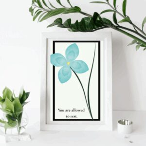Gentle Affirmation Poster Set – Printable Wall Art in A4 | 6 Soothing Quotes with & without Background | Digital Download by Loop of Light
